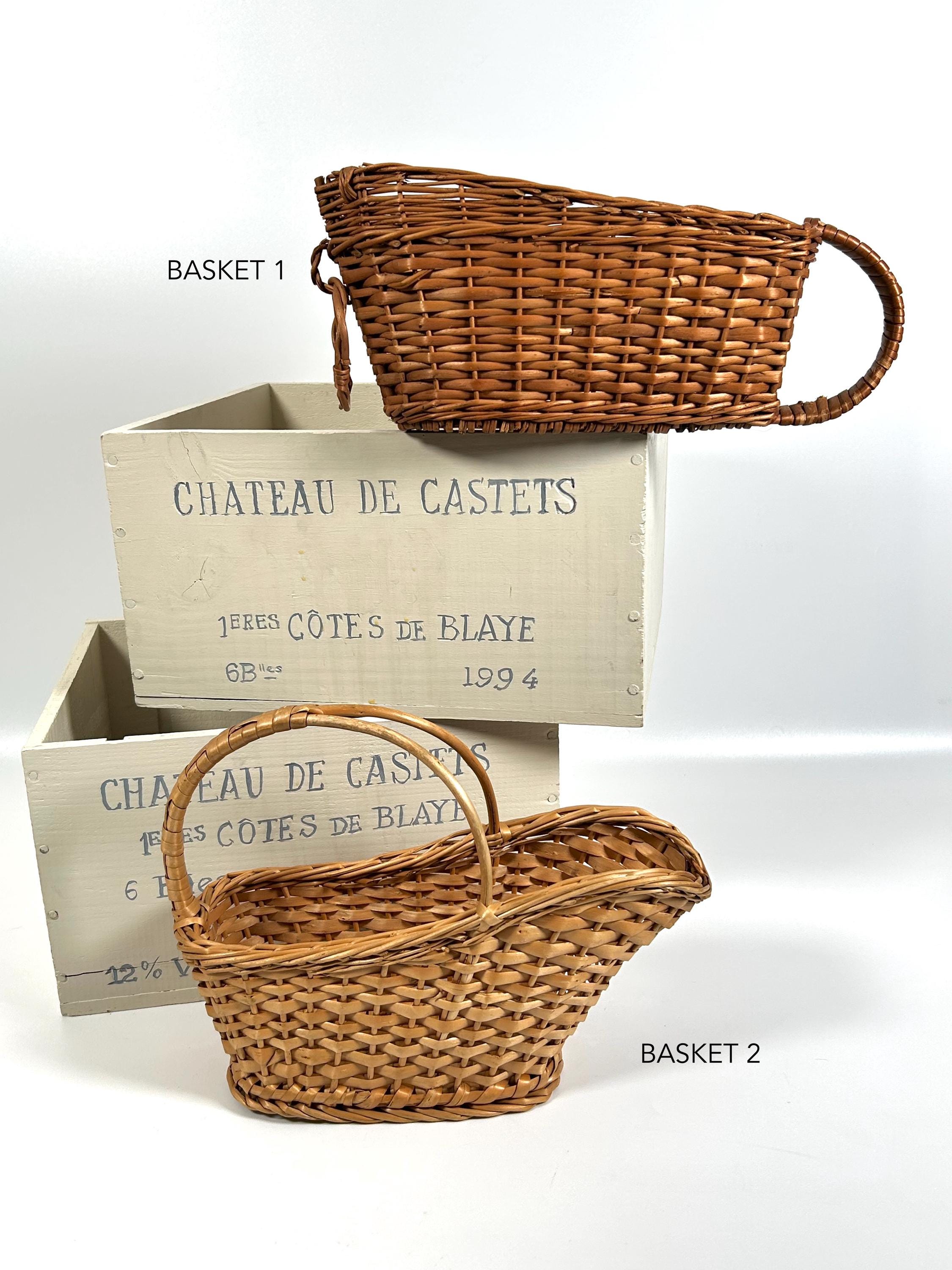 Ancien berceau bébé osier tressé