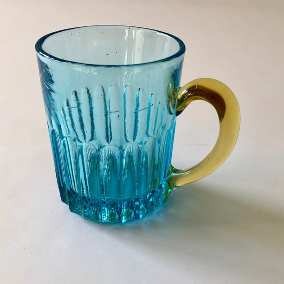turquoise glass cups