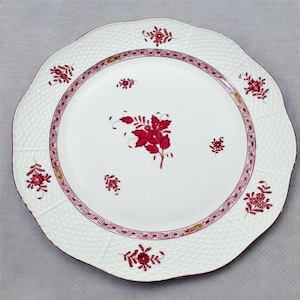Herend Hungary Chinese Bouquet Raspberry round platter, large serving dish
