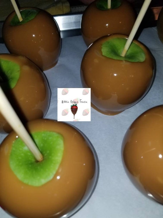 Caramel or Chocolate Caramel Covered Apples