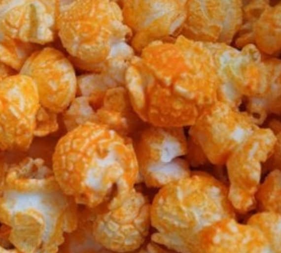 Infused Peach Whiskey Popcorn