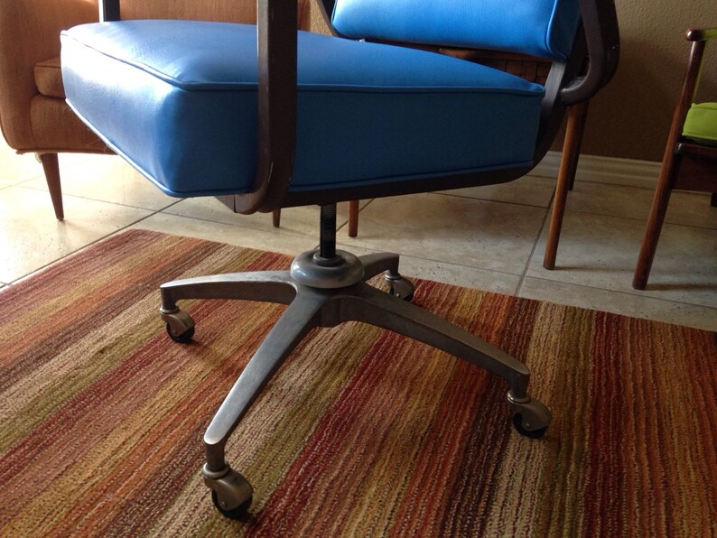 Vintage Mid Century Modern Swivel Office Chair By Eck Adams | Etsy