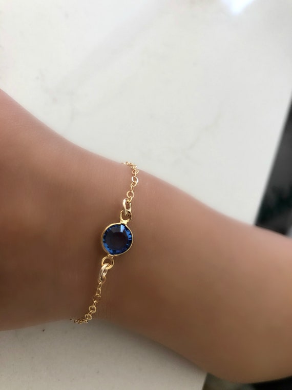 14k gold baby baptism bracelet