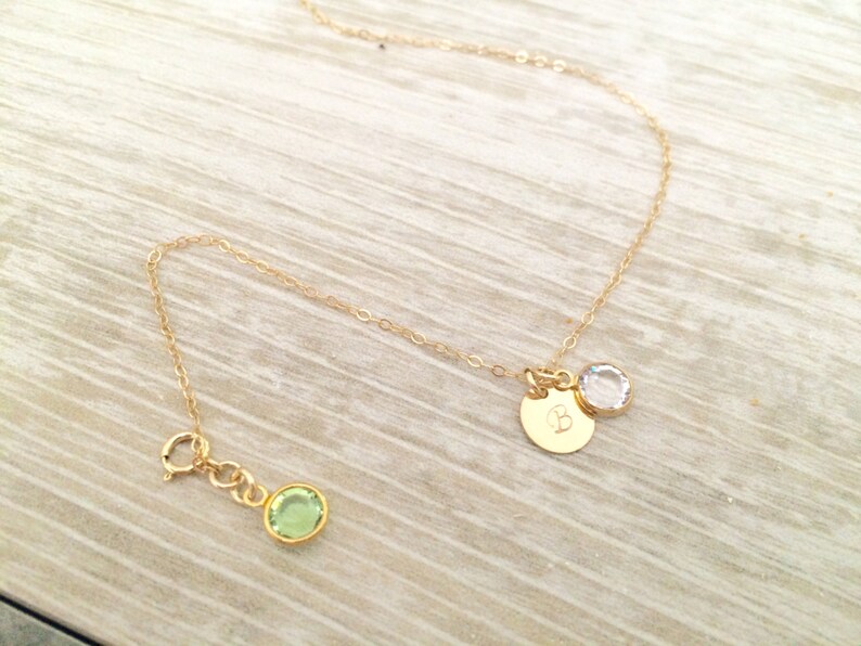 Monogram Initial Anklet Personalized 14k Gold Filled Letter Etsy