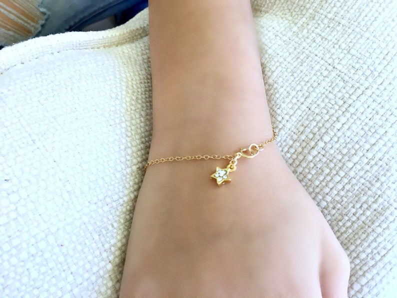 Heart Bracelet Monogram Initial Bracelet Heart Jewelry Cz Star letter bracelet Girls Bracelet Heart Bracelet Monogram letter Bracelet hearts
