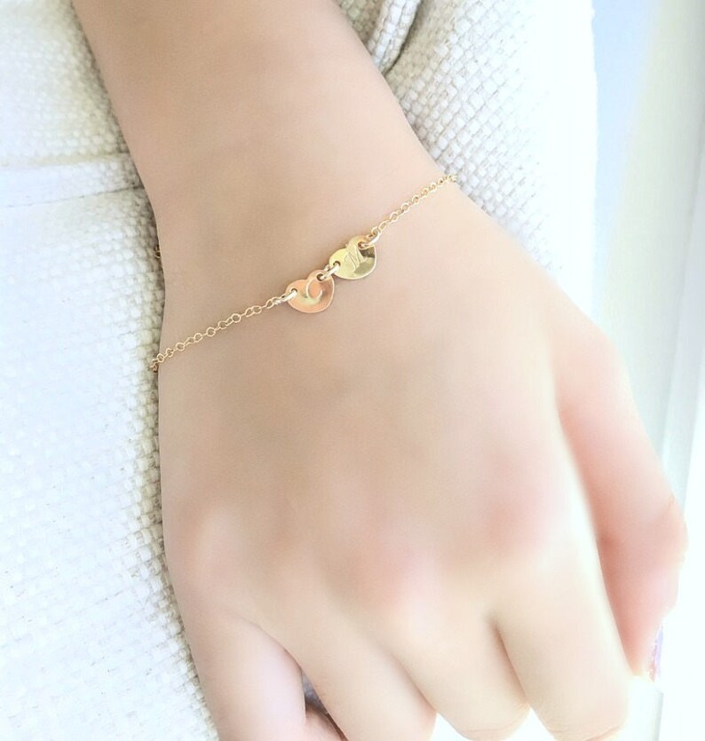 Heart Bracelet Monogram Initial Bracelet Heart Jewelry Cz Star letter bracelet Girls Bracelet Heart Bracelet Monogram letter Bracelet hearts