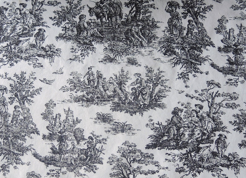French Country Black and White Toile Placemats Set of 4 Etsy New Zealand