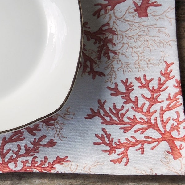 Coral Placemats Etsy