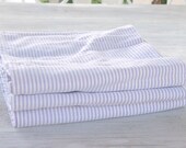 Lavender Cotton Ticking Hand Towels Set of 3 Tea Towels Kitchen Linens Modern Minimalist Beach Cottage Custom Order