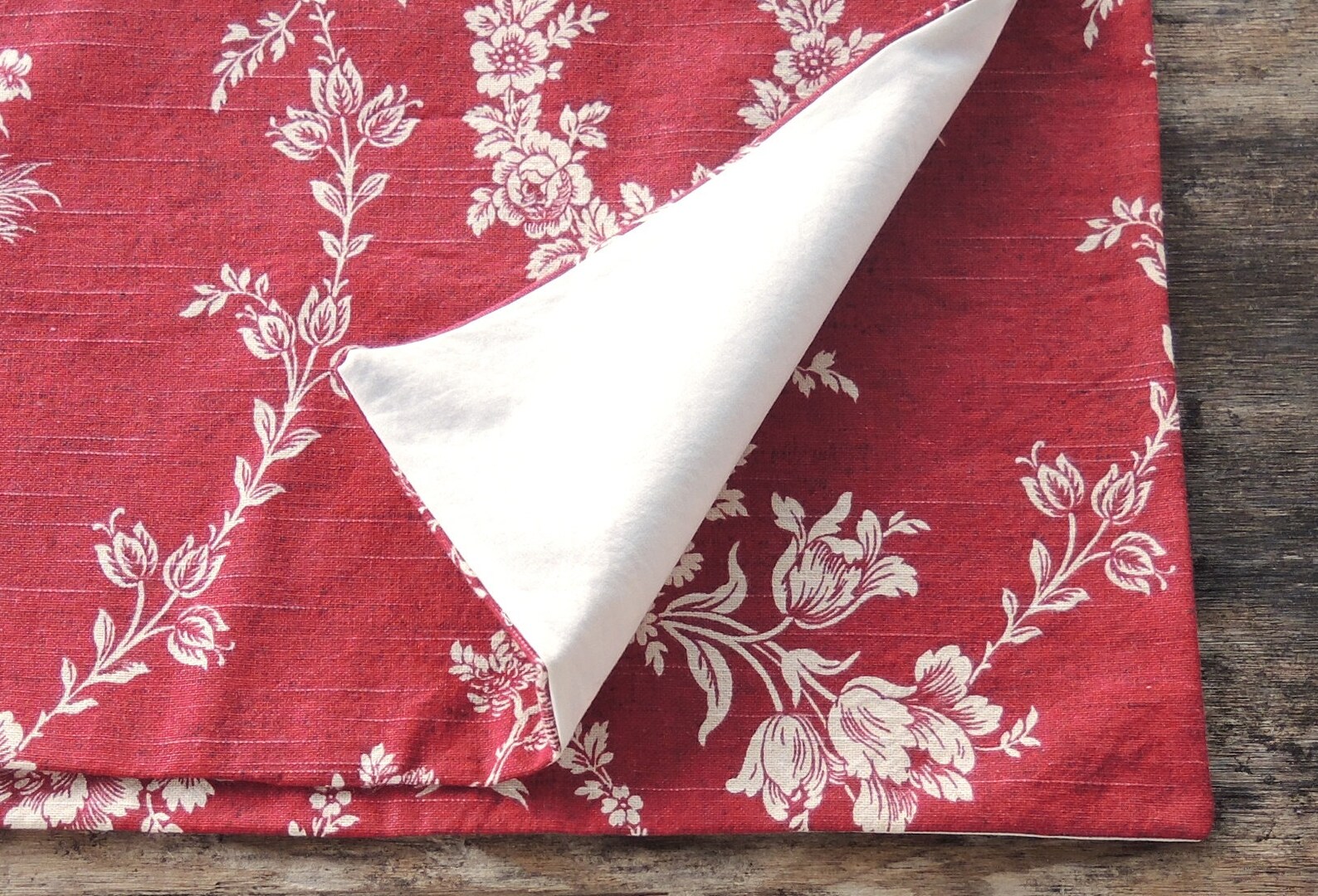Waverly Red Toile Placemats Set of 4 Lined Placemats Red Cream Etsy