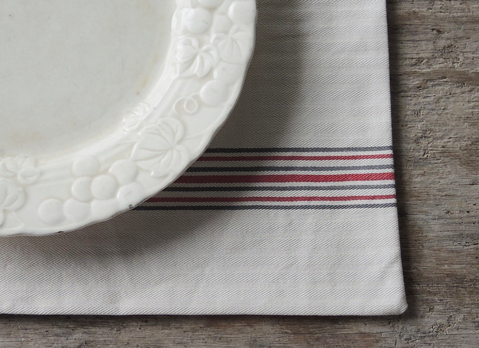 Modern Farmhouse Striped Lined Placemats Set of 4 Rustic Etsy