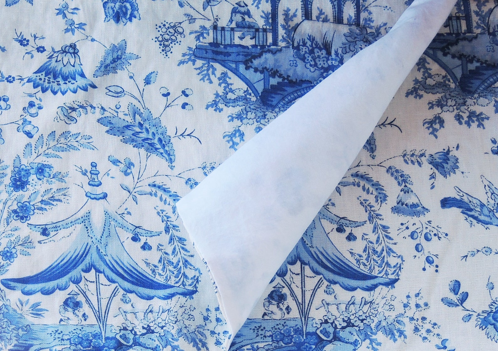 French Country Blue and White Toile Placemats Set of 4 Blue Etsy