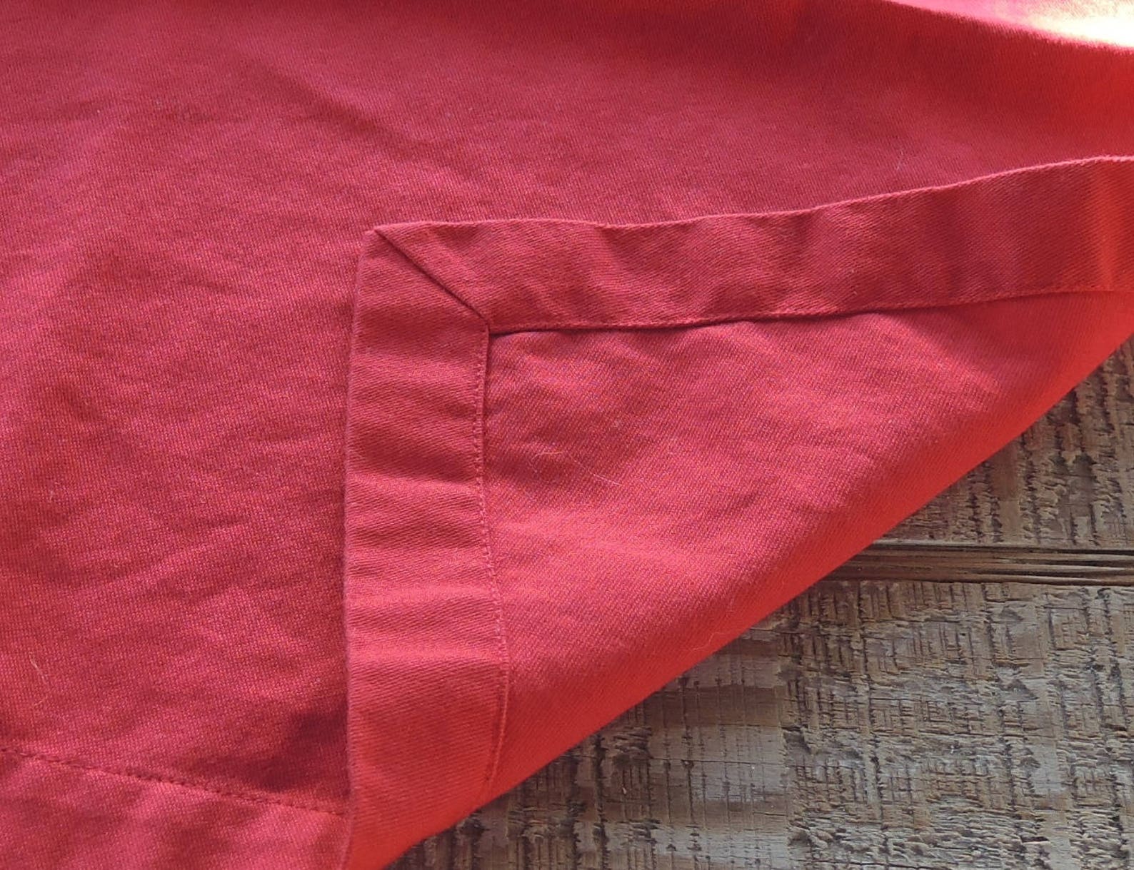 Set of 4 Red Cotton Cloth Dinner Napkins Eco Friendly Vintage Cotton ...