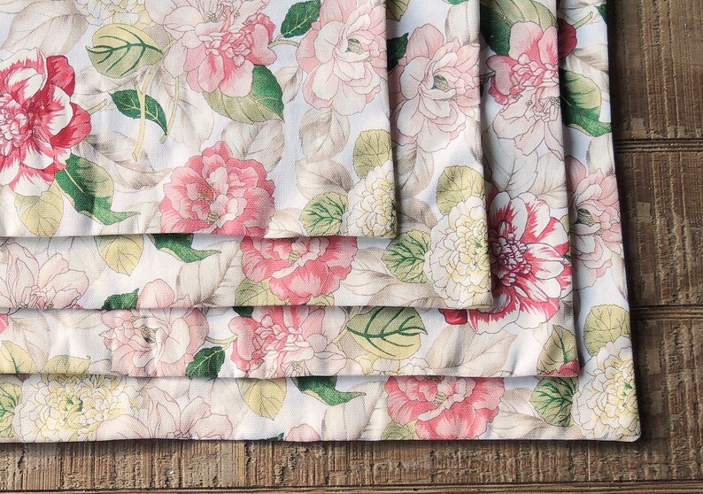 Bright Pastel Floral Lined Placemats Set of 4 Custom Order Etsy