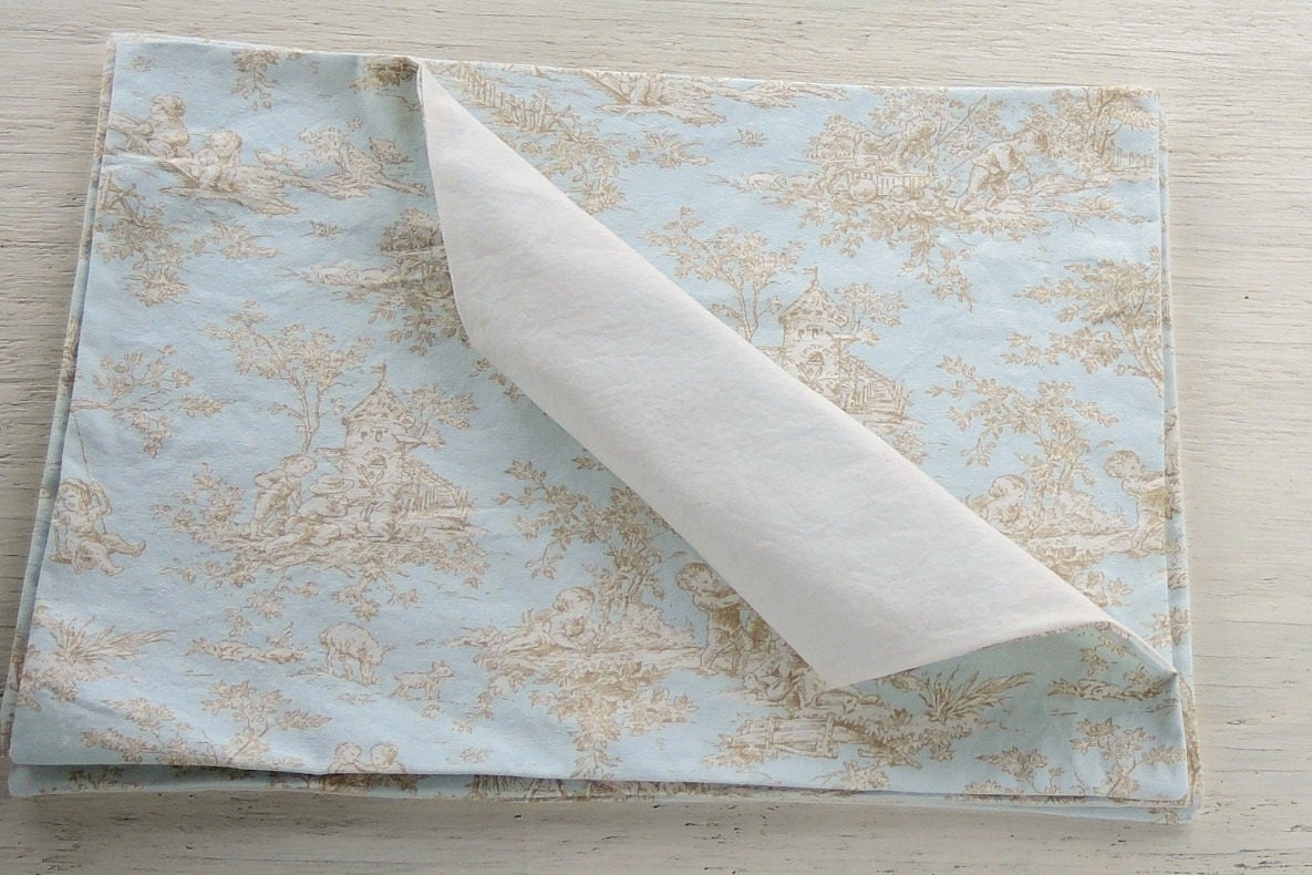 Blue and White Toile Placemats Set of 4 Lined Mats Tea Party Etsy