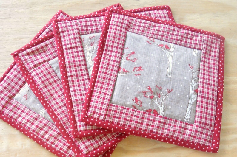 Modern Rustic Farmhouse Square Placemats Set of 4 Rustic Etsy