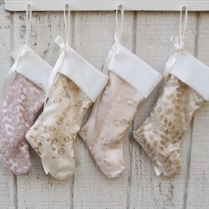 White and Gold Christmas Stockings Choice of 1 of 4 Designs Gilded Era Christmas Stocking 2023 Collection