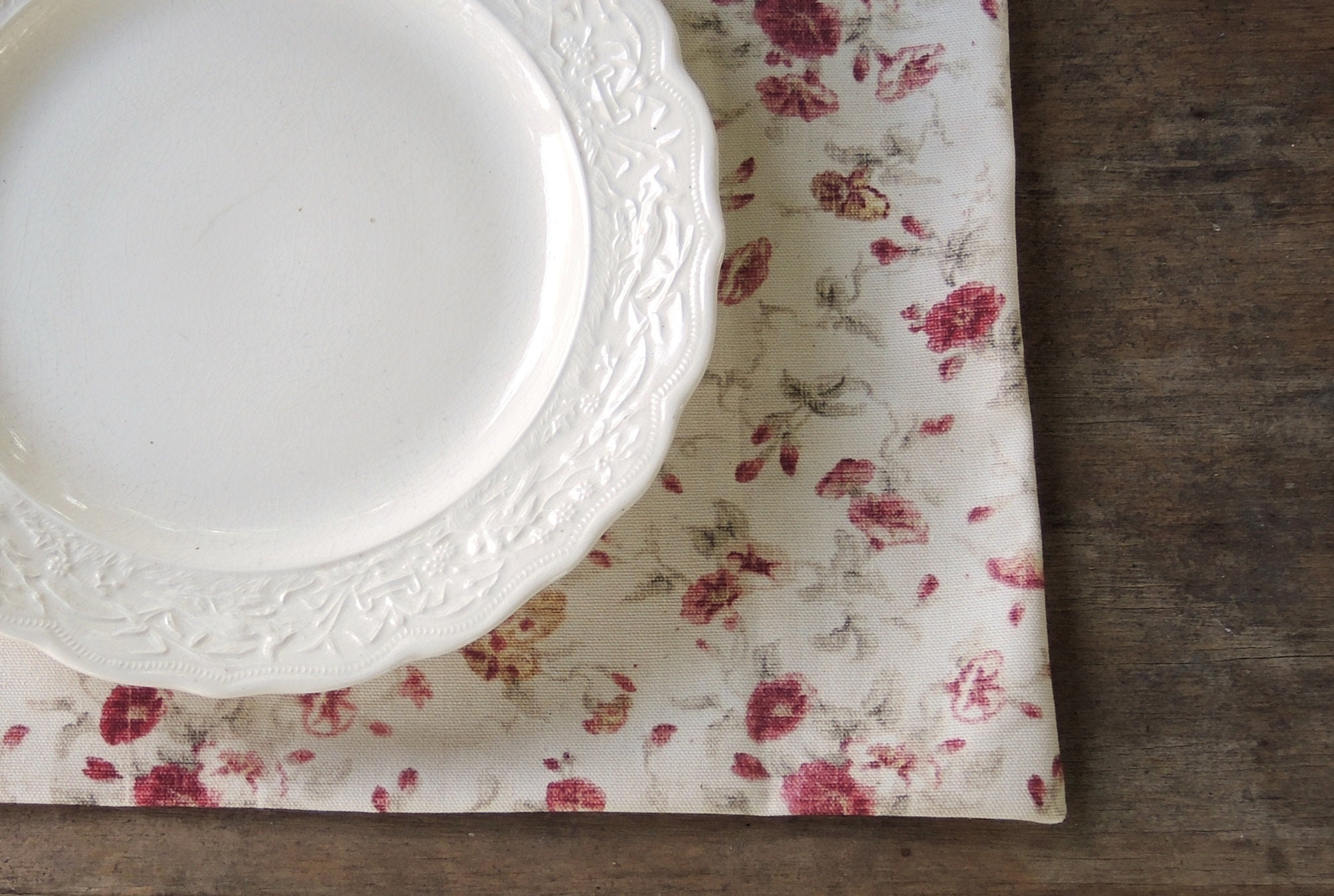 Waverly Fairhaven Lined Placemats Set of 4 Morning Glories Etsy