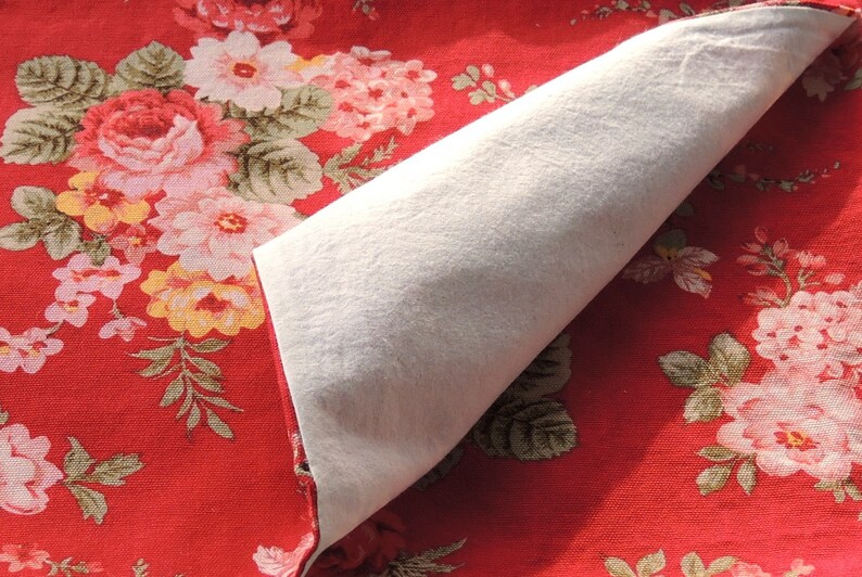 Red Floral Lined Placemats Set of 4 Home Accents Table ...