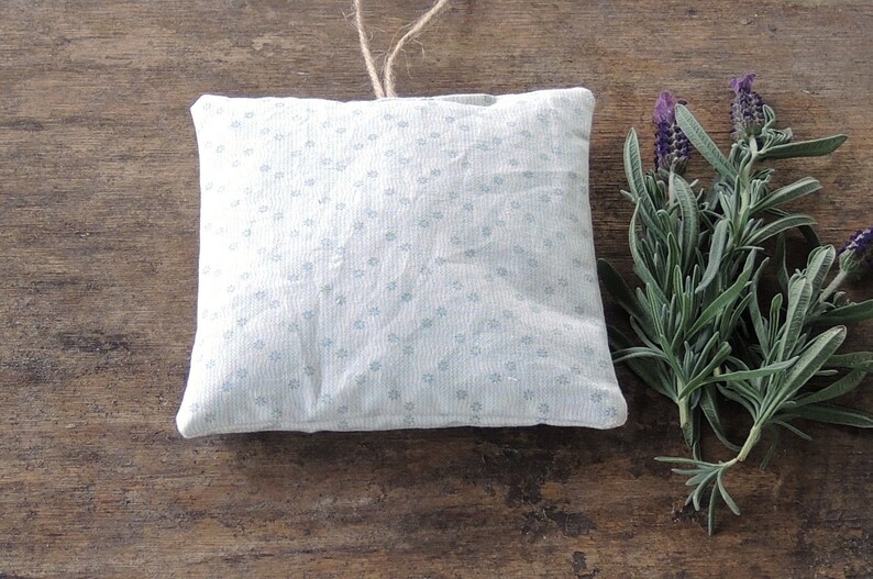 Lavender Pillows Coral Hand Stamped Lavender Hanging Sachet Organic