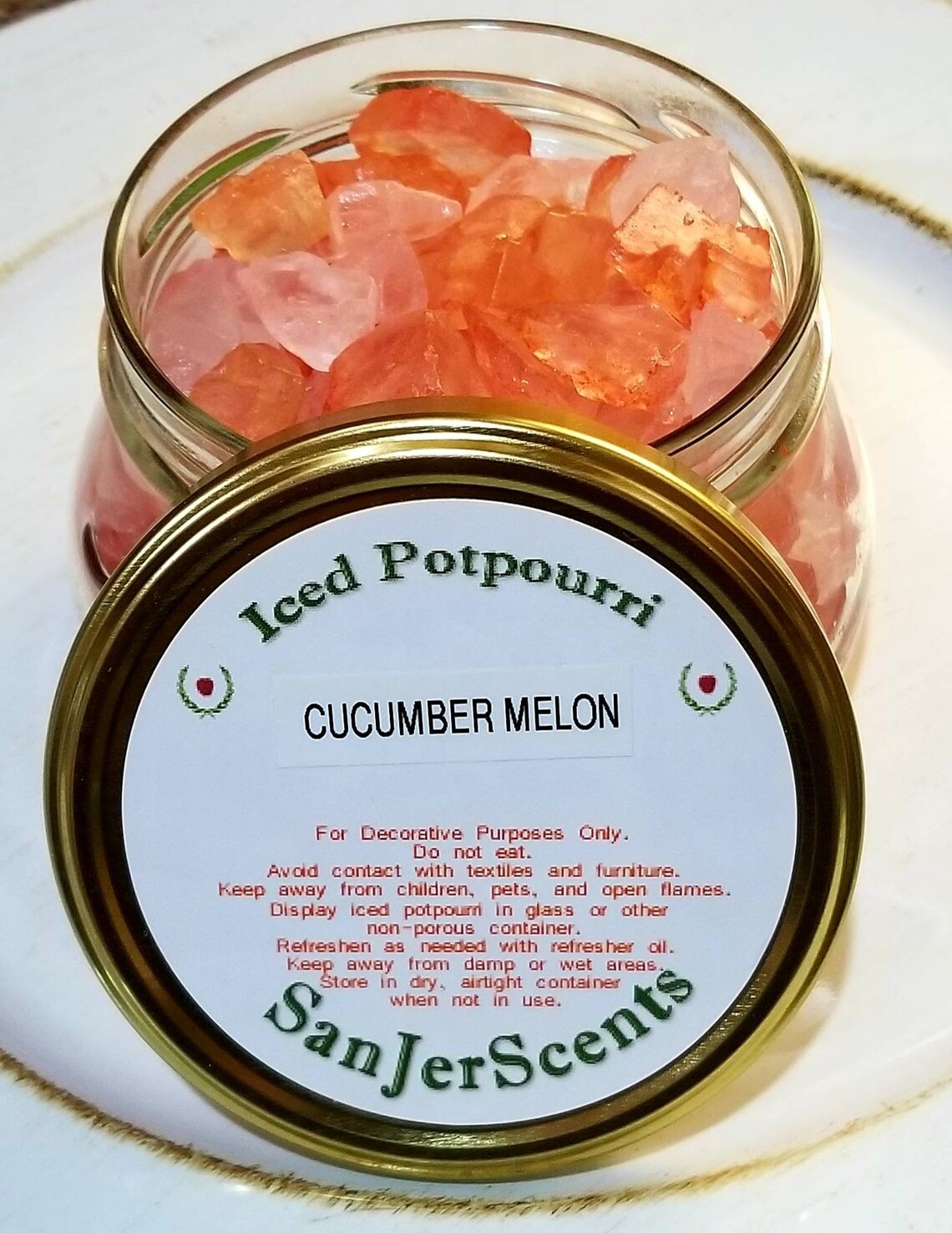 Personalized Iced Crystal Potpourri. Salt Rocks. Natural Etsy.de