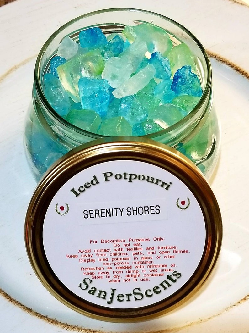 Iced Crystal Potpourri. Salt Rocks. Natural Mineral. Home Etsy