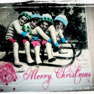 Shabby chic Boîte de Noël joyeux, boîte rustique, cadeau pour elle, boîte de bibelot, boîte de souvenirs, boîte de sacs de thé, boîte de cru, boîte de bijoux, boîte découpagée,