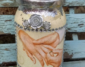 Wedding fund jar,Wedding money jar,Wedding savings,Can be pwrsonalised.Wedding decorations.Our wedding fund,Wedding Accessories,Money box