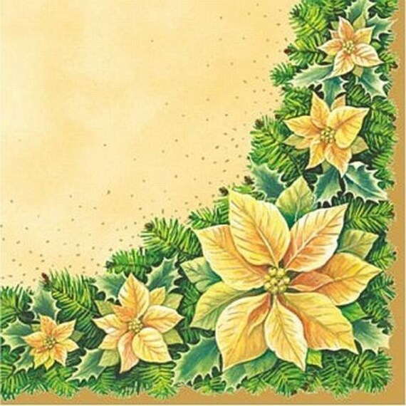 4 papel de Almuerzo Servilletas Para Decoupage Mesa de Fiesta Artesanía Vintage Magic Flores 1