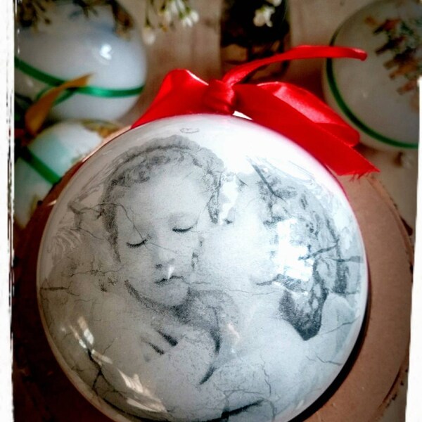 Silver Christmas bauble,Angels Christmas ornaments,Christmas gift instead card,Christmas decorations,Christmas gift