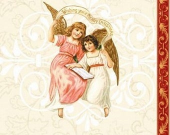 Vintage Style Decoupage Papier Servietten Servietten - Engel Chor 5er Set