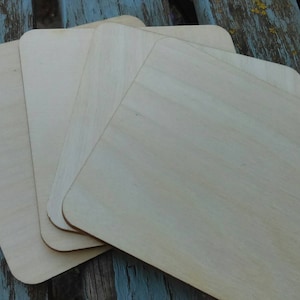 Square wooden coasters set of 4 for decoupage and other craft,blank coasters