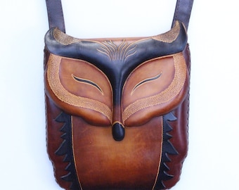 handmade leather fox purse in various colors