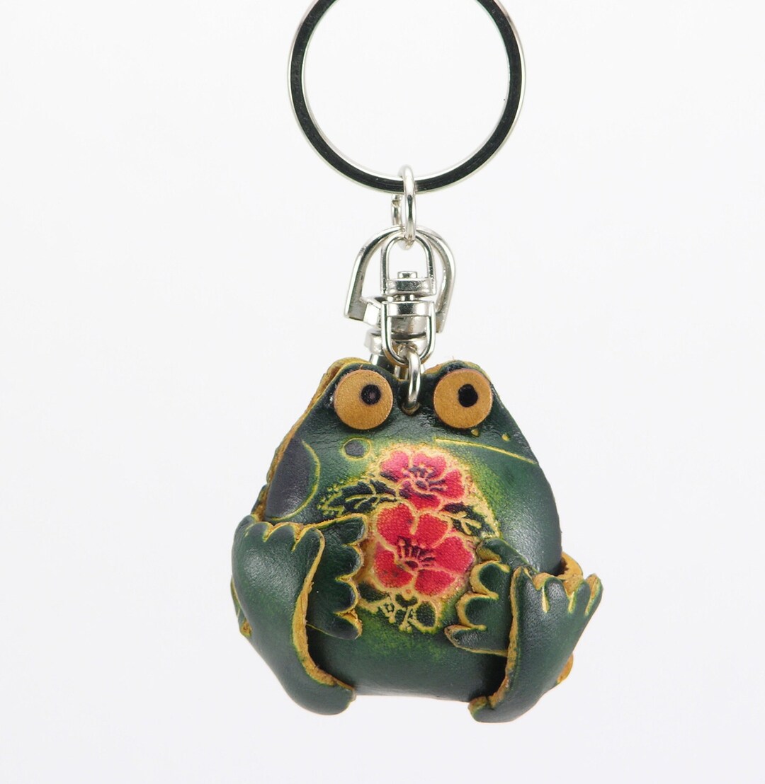Genuine Handmade Leather Frog Key Chain Etsy