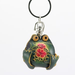 Genuine Handmade Leather Frog Key Chain