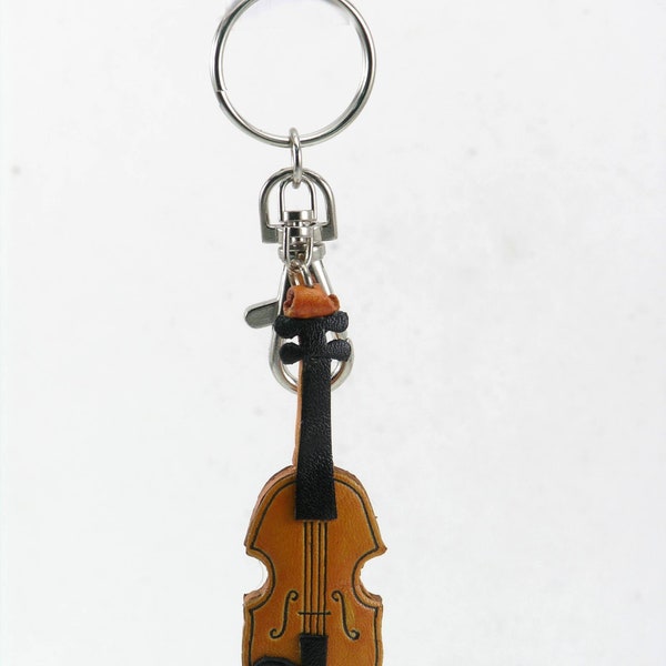 Handmade Leather Violin Key chain