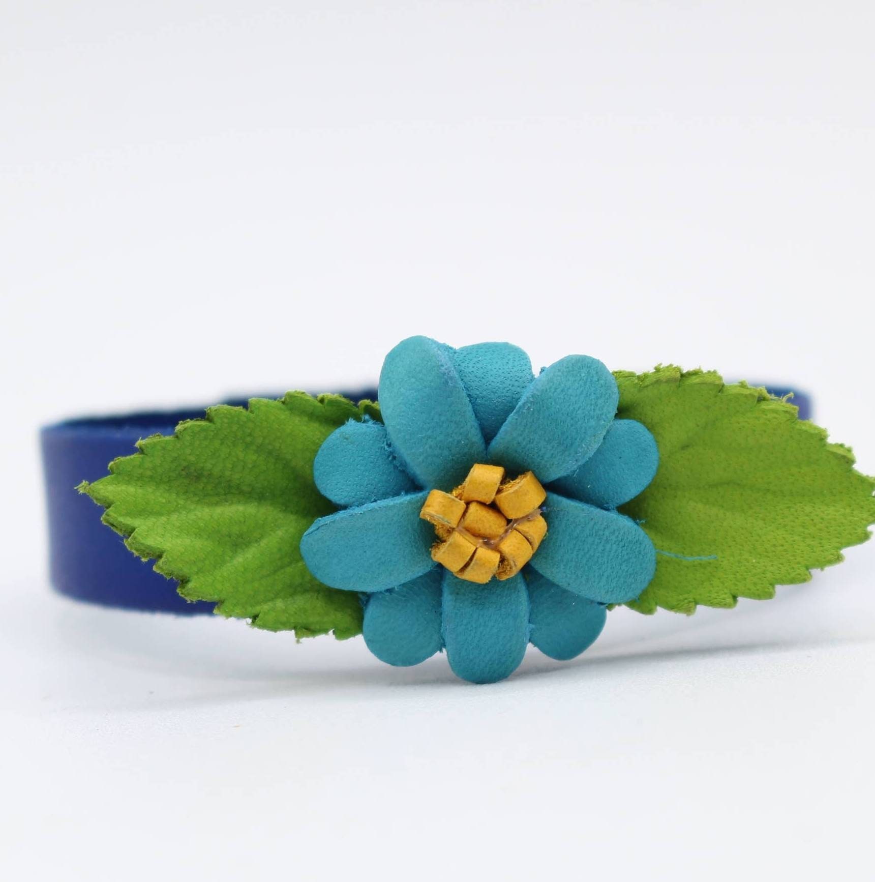 Leather Flower Bracelet – Blisse Accessories