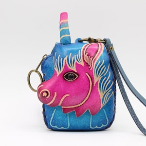 Leather Unicorn Coin Purse Etsy