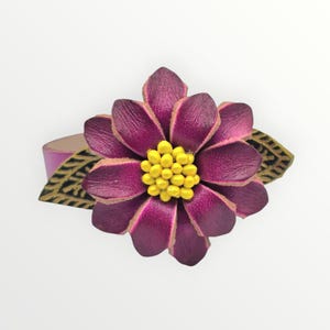 Genuine Handmade Leather flower Bracelet personalized