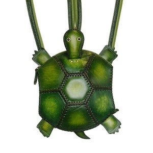 Genuine leather  Handmade  turtle backpack