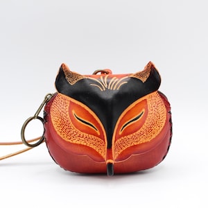 Genuine Handmade Leather Fox Wristlet / Coin Purse / Wallet
