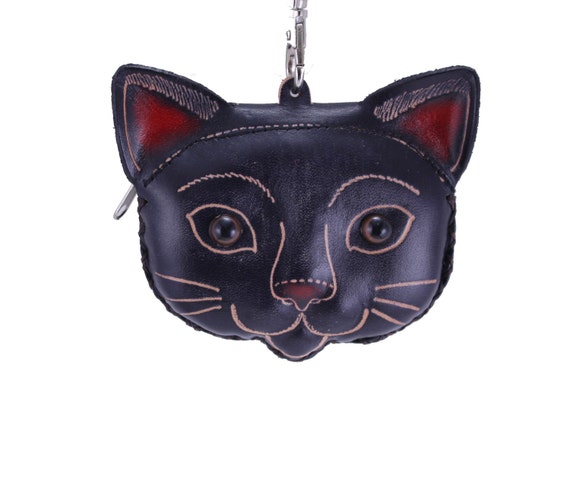 Cat Coin Purse Shrapnel Type Kiss Lock Bag Leather Storage Bag Free  Customization - Shop SENNFOX Coin Purses - Pinkoi
