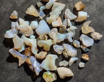 180 carats  Ethiopian Opal Rough Chips Assortment