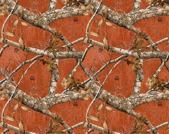 pix Orange Camo Fabric orange camo fabric etsy