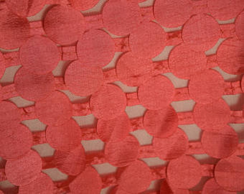 Die-Cut Dots on Mesh Mesh Fabric