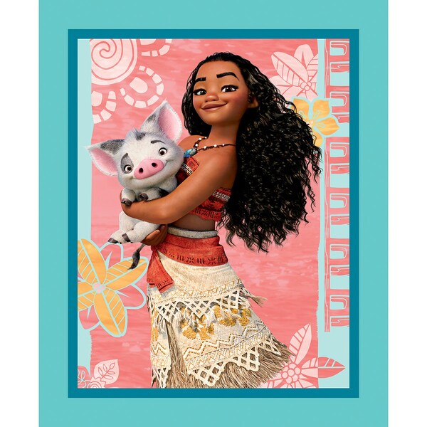 Disney Moana and Pua Fabric From Springs Creative By the Panel