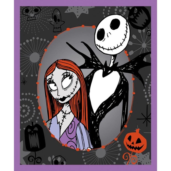 Disney Nightmare Before Christmas Fabric By the Panel