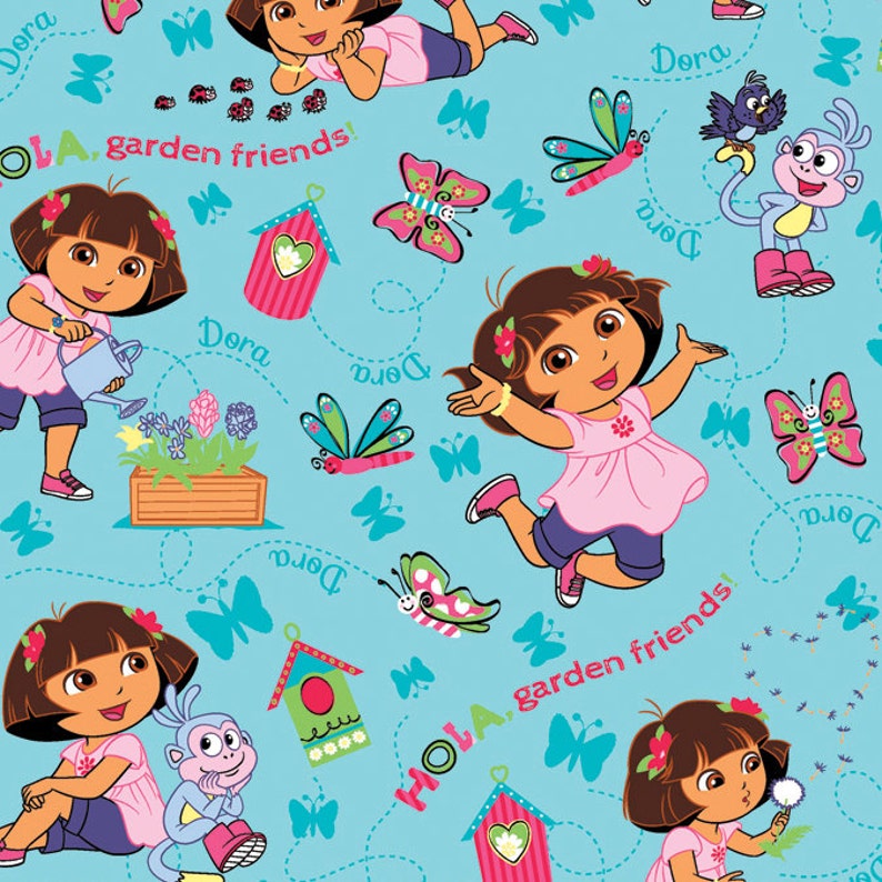 Nickelodeon Dora Fabric Dora and Friends 31 X 44 | Etsy