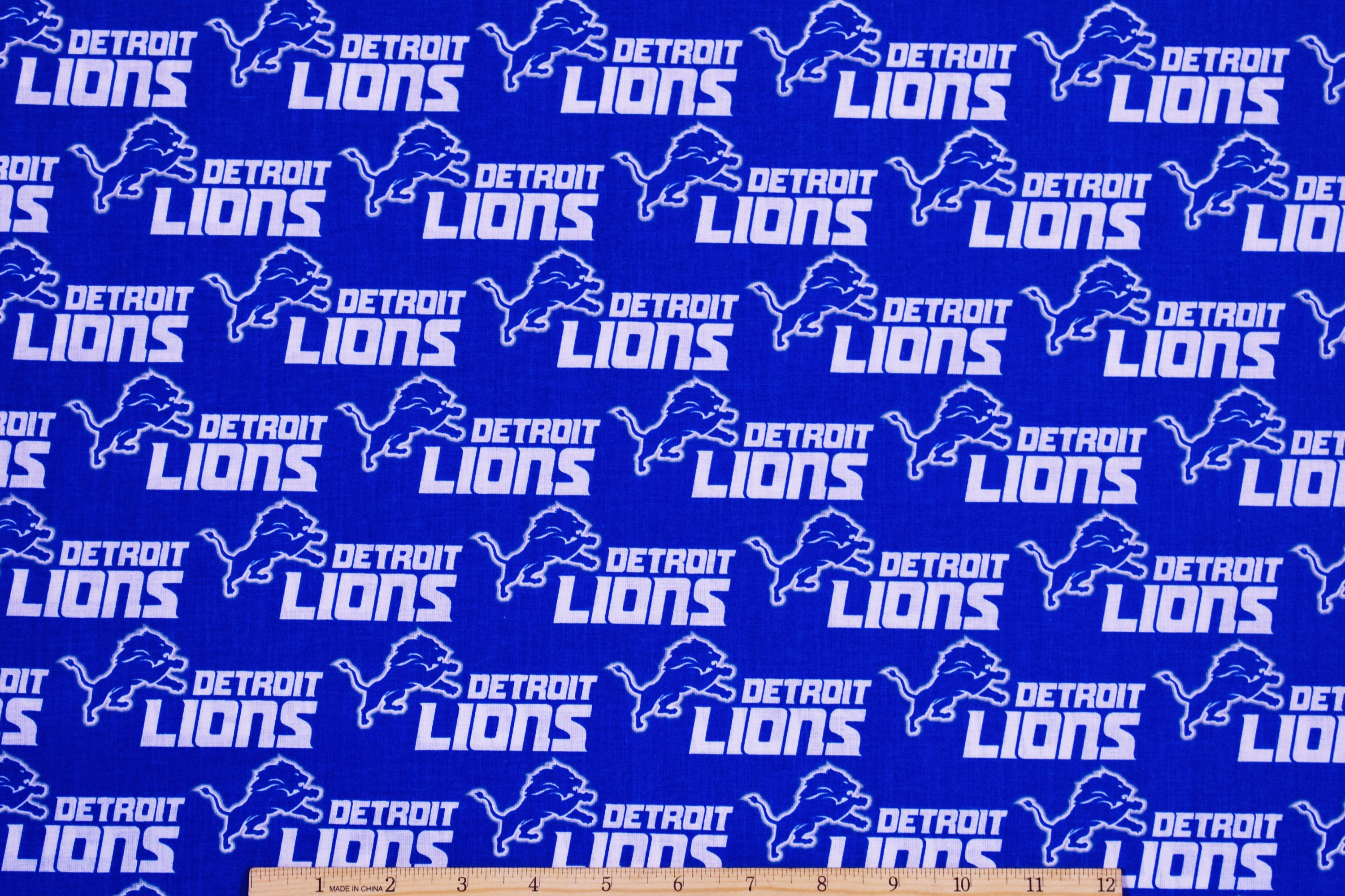 Detroit Lions Cotton Fabric 58-Helmet Logo