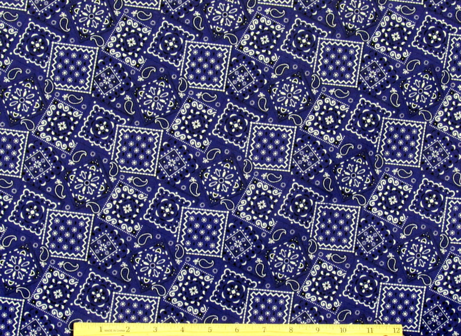 Bandana Fabric Deep Purple 100 Cotton Etsy